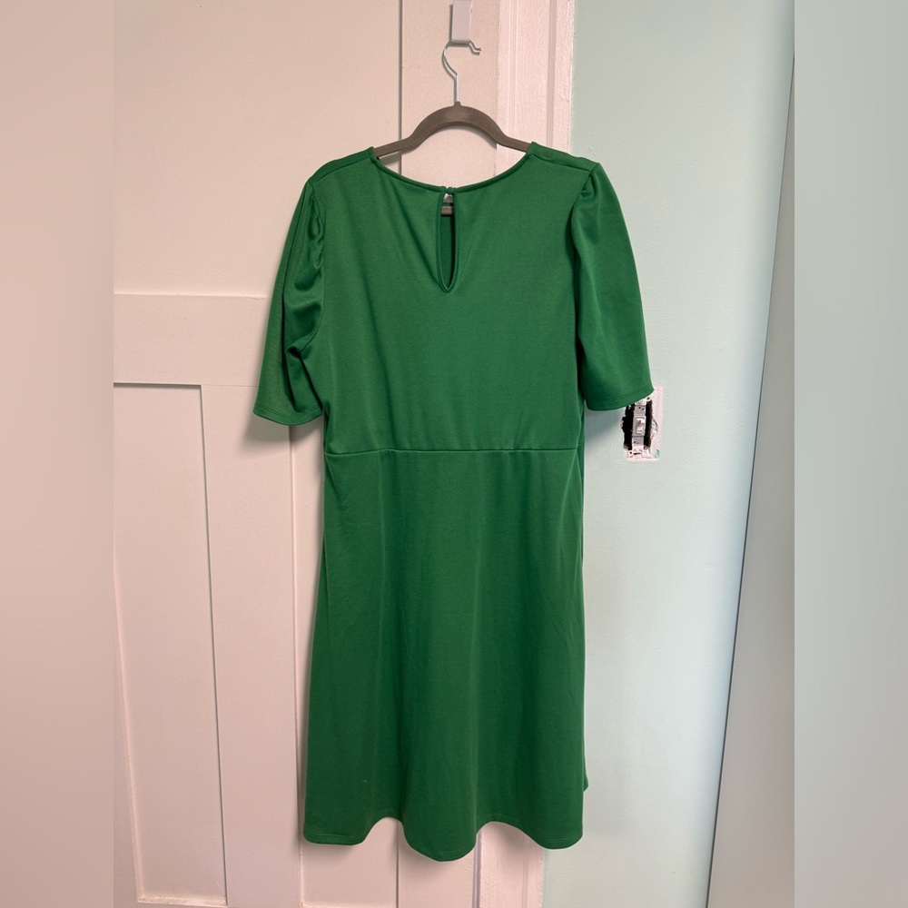 Who What Wear Green Short Sleeve Midi Dress, Size XL - Picture 4 of 5